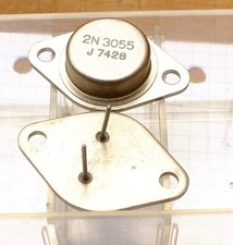 2x 2N3055 Transistor TO3. Prix pour un lot de 2 pièces.