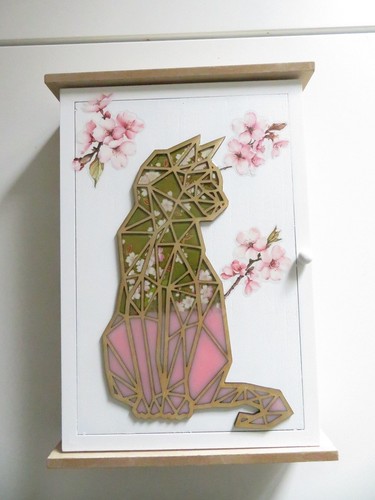 Boite clés chat origami - clés,