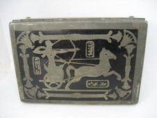 Ancienne 1920er Années Métal Boîte de Cigarettes Égypte