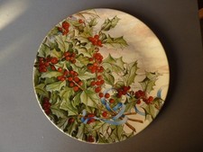 SUPERBE PLAT A TARTE FAÏENCE DE GIEN DECOR "LE HOUX"