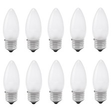 10 X Ampoule Bougie 60W E27 MATT Ampoules Lampes À Incandescence 60 Watt Bougies