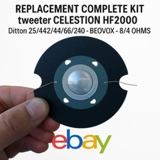 REPLACEMENT COMPLET KIT tweeter CELESTION HF2000 Ditton 25/442/44/66/240 BEOVOX