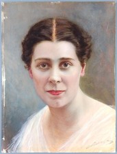 Ancien Tableau "Portrait de