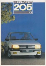 Catalogue brochure Peugeot 205 XS 1987 Belgique en flamand vlaams