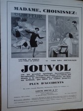 ORFEVRERIE PERRIN + JOUVOL par Frédéric AUER pub papier ILLUSTRATION 1928