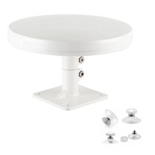 Antenne TV TNT HD 4K Omnidirectionnelle 65dB + 4 socles à ventouses Camping Car