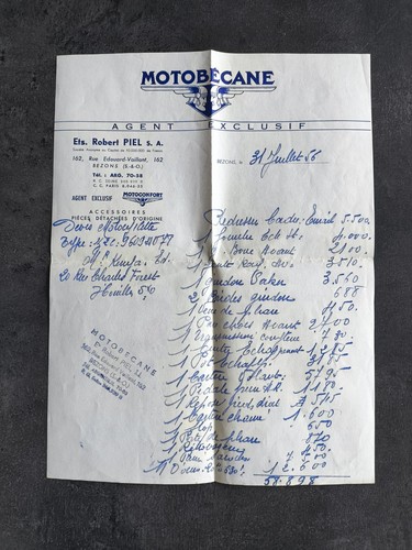Automobilia facture agent - facture,