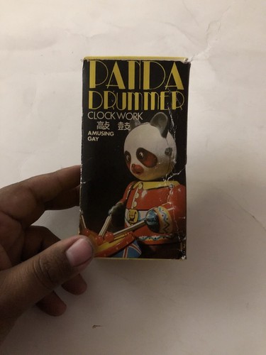 Vintage panda drummer - drummer, clock