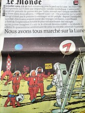 Sp. TINTIN Cahier Le Monde "Nous avons tous marché sur la lune" (Juillet 2009)