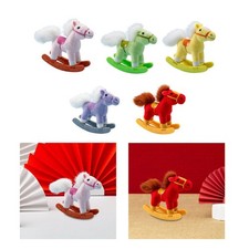 Cheval à bascule en peluche