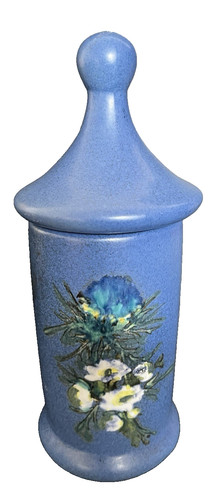 Pot céramique bleu décor - ,