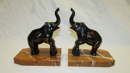 Pair elephant bookends ruler - bookends,