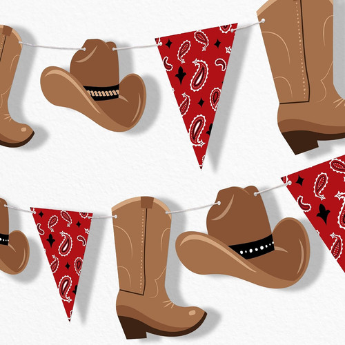 Western hoedown garland - western,