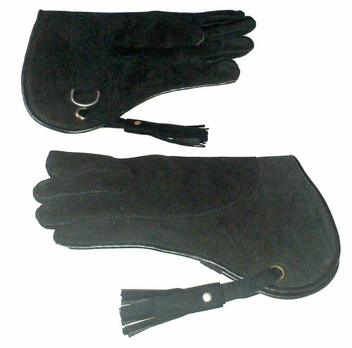 Fauconnerie gant cuir daim - gant,