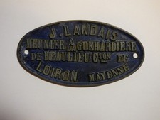 Plaque de métier ou