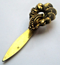 Ancien clavet chatelaine FIN XIXème  en plaqué or à clapet poinçon accessoire 91