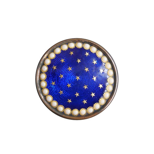 Bouton ancien émail 28 - -,
