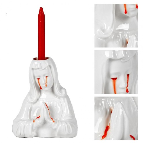 Bougeoir statue vierge - bougeoir,