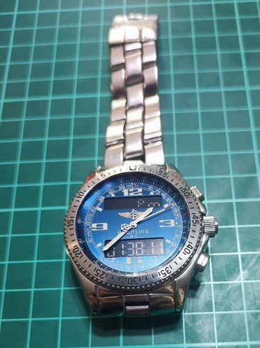 Montre breitling bleue - b-1,
