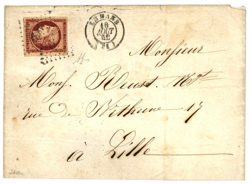 Rare lettre mans pour - lettre, lille