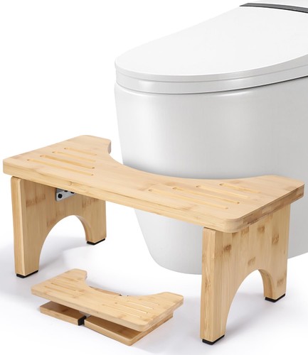 Tabouret toilette bambou - toilette, en