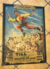 Ancienne Rare AFFICHE  ORIGINALE DE FILM  Les Aventures De Till L Espiègle 1956
