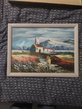 Ancien tableau huile sur toile - tableau,