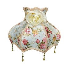 Abat-jour à franges en tissu