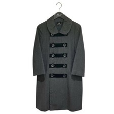 Tricot COMME Des GARCONS Manteau À Col Roulé En Chevron Gris Taille: S