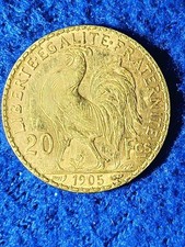 Pièce De Monnaie 20 Francs OR Coq Marianne 1905
