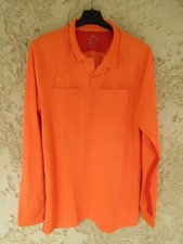 Maillot ARBITRE NIKE DRI-FIT orange shirt maglia referee maglia manches longuesL