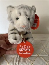 DOUDOU PELUCHE ZOO DE BEAUVAL tigre blanc NEUF