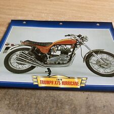 Triumph 750 X75 Hurricane 1973 fiche carte moto passion collection Atlas