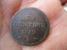 PIECE DE MONNAIE 1 CENTIME 1849 DUPRE ATELIER A PARIS