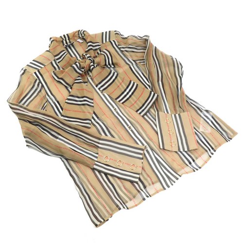 Chemise burberry beige soie - burberry, en