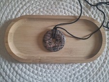 Pendentif Collier en Rhodonite - Forme Donut 5cm - Pierre D’amour & D’équilibre