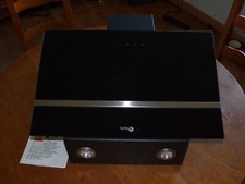 hotte décorative inclinée 60cm 67db 713m3/h noir - turboair