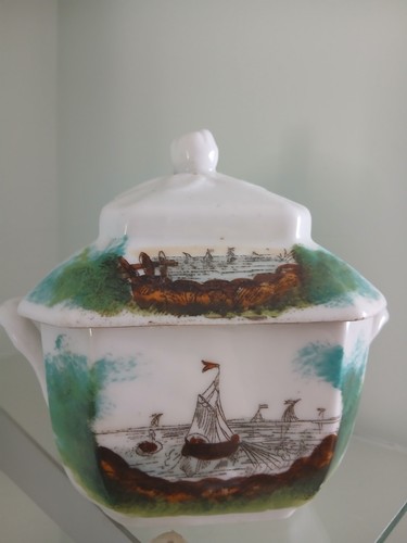 Ancien sucrier porcelaine - , de