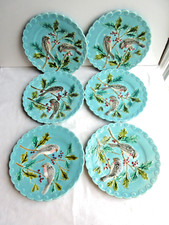 LOT de 6 Assiettes barbotines