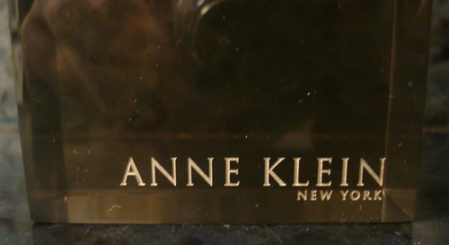 Anne klein glass paperweight - anne,