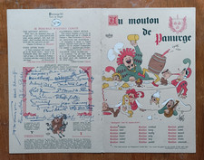 Menu "Au mouton de Panurge", 1955, illustré par Dubout, plaquette