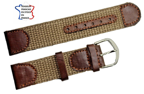 Bracelet montre 20mm tissu - montre, ;tissu