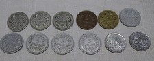 Lot divers de 12 pièces de 5 francs en l'état