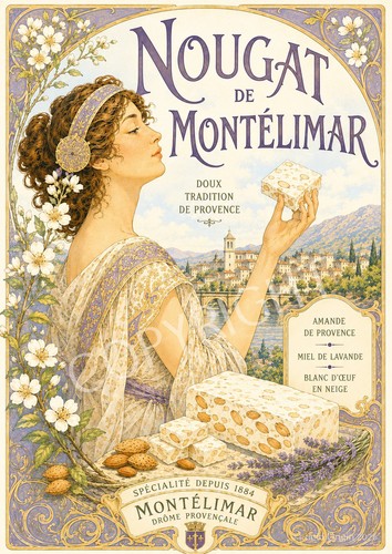 Photo nougat montélimar - nougat, de