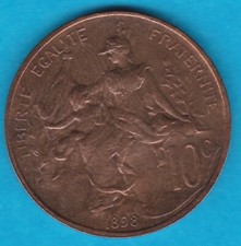 10 centimes  Dupuis  1898  Bronze   Port Groupé Naturellement