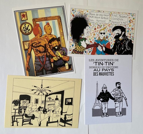 Lot tintin pastiches - cp,
