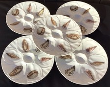 Lot de 5 assiettes à huîtres