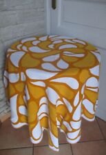 Ancienne NAPPE RONDE ORANGE / Vintage / TBE