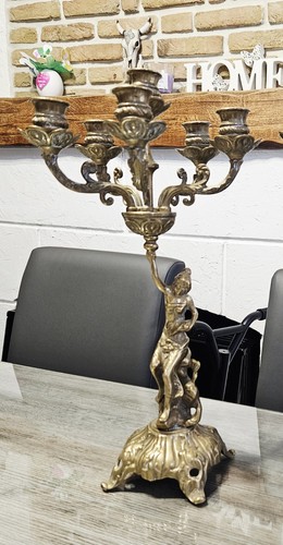 Chandelier bronze feux - chandelier,