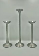 Lot 3 Bougeoirs KÄGLA par Carl Öjerstam for Ikea Aluminium Space Age Candlestick